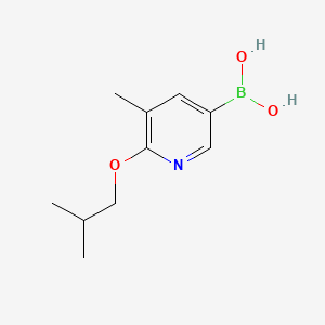 (6-Isobutoxy-5-methylpyridin-3-yl)boronic acid chemical structure (CAS 1256355-19-7)