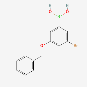 (3-(Benzyloxy)-5-bromophenyl)boronic acid chemical structure (CAS 1256355-21-1)