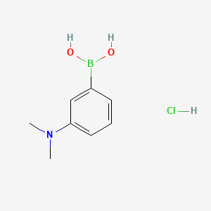 3-(N,N-Dimethylamino)phenylboronic acid hydrochloride chemical structure (CAS 1256355-23-3)
