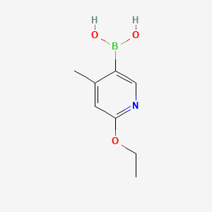 (6-Ethoxy-4-methylpyridin-3-yl)boronic acid chemical structure (CAS 1256355-37-9)