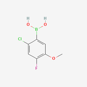(2-Chloro-4-fluoro-5-methoxyphenyl)boronic acid chemical structure (CAS 1256355-46-0)