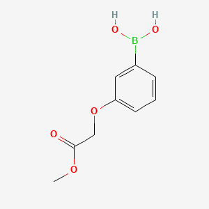 (3-(2-Methoxy-2-oxoethoxy)phenyl)boronic acid chemical structure (CAS 1256355-55-1)