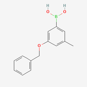 (3-(Benzyloxy)-5-methylphenyl)boronic acid chemical structure (CAS 1256355-61-9)