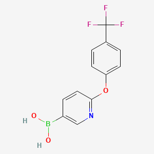 (6-(4-(Trifluoromethyl)phenoxy)pyridin-3-yl)boronic acid chemical structure (CAS 1256358-58-3)