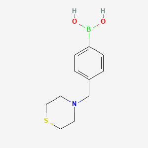 (4-(Thiomorpholinomethyl)phenyl)boronic acid chemical structure (CAS 1256358-60-7)