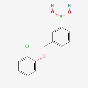 (3-((2-Chlorophenoxy)methyl)phenyl)boronic acid chemical structure (CAS 1256358-67-4)