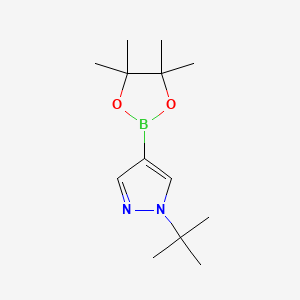 1-(tert-Butyl)-4-(4,4,5,5-tetramethyl-1,3,2-dioxaborolan-2-yl)-1H-pyrazole chemical structure (CAS 1256359-15-5)
