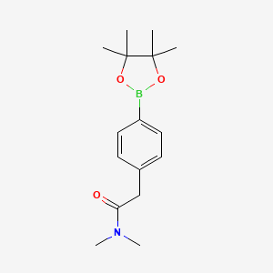 N,N-Dimethyl-2-(4-(4,4,5,5-tetramethyl-1,3,2-dioxaborolan-2-yl)phenyl)acetamide chemical structure (CAS 1256359-80-4)
