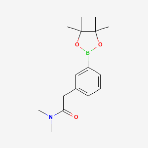 N,N-Dimethyl-2-(3-(4,4,5,5-tetramethyl-1,3,2-dioxaborolan-2-yl)phenyl)acetamide chemical structure (CAS 1256359-89-3)