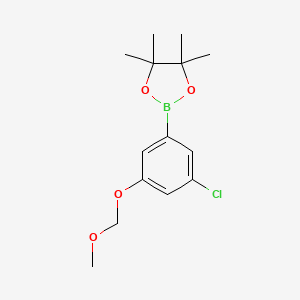 2-(3-Chloro-5-(methoxymethoxy)phenyl)-4,4,5,5-tetramethyl-1,3,2-dioxaborolane chemical structure (CAS 1256360-44-7)