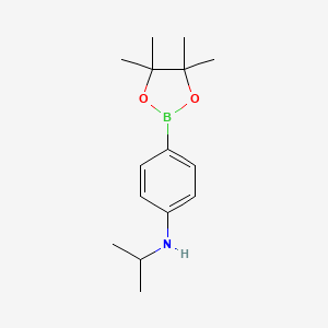 N-Isopropyl-4-(4,4,5,5-tetramethyl-1,3,2-dioxaborolan-2-yl)aniline chemical structure (CAS 1256360-63-0)