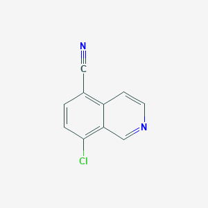 8-Chloroisoquinoline-5-carbonitrile chemical structure (CAS 1256463-61-2)