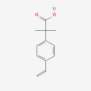 2-Methyl-2-(4-vinylphenyl)propanoic acid chemical structure (CAS 1256584-72-1)