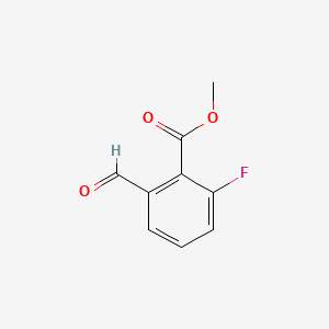 Methyl 2-fluoro-6-formylbenzoate chemical structure (CAS 1256593-43-7)