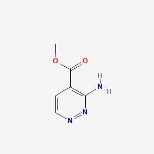 Methyl 3-aminopyridazine-4-carboxylate chemical structure (CAS 1256633-18-7)