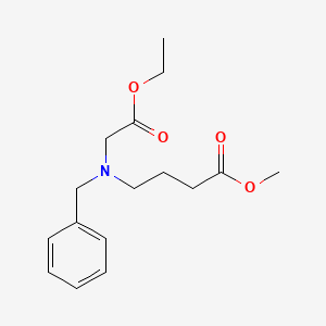 Methyl 4-[N-Benzyl-N-(2-ethoxy-2-oxoethyl)amino]butanoate chemical structure (CAS 1256633-23-4)