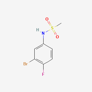 N-(3-Bromo-4-fluorophenyl)methanesulfonamide chemical structure (CAS 1256633-26-7)