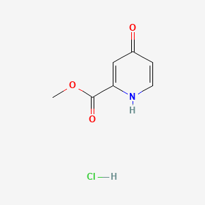Methyl 4-hydroxypicolinate hydrochloride chemical structure (CAS 1256633-27-8)