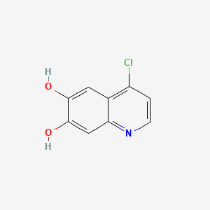 4-Chloroquinoline-6,7-diol chemical structure (CAS 1256637-72-5)