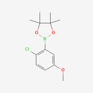 2-(2-Chloro-5-methoxyphenyl)-4,4,5,5-tetramethyl-1,3,2-dioxaborolane chemical structure (CAS 1256781-73-3)