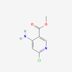 Methyl 4-amino-6-chloronicotinate chemical structure (CAS 1256785-40-6)