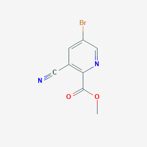 Methyl 5-bromo-3-cyanopicolinate chemical structure (CAS 1256788-57-4)
