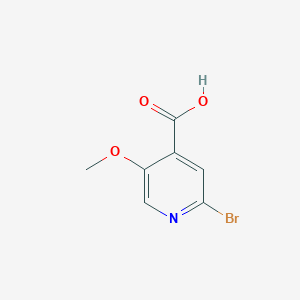 2-Bromo-5-methoxyisonicotinic acid chemical structure (CAS 1256789-55-5)
