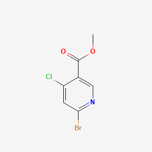 Methyl 6-bromo-4-chloronicotinate chemical structure (CAS 1256789-73-7)