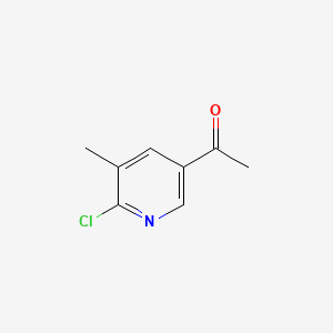 1-(6-Chloro-5-methylpyridin-3-yl)ethanone chemical structure (CAS 1256791-13-5)