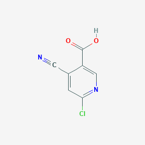 6-Chloro-4-cyanonicotinic acid chemical structure (CAS 1256791-53-3)