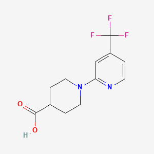 1-(4-(Trifluoromethyl)pyridin-2-yl)piperidine-4-carboxylic acid chemical structure (CAS 1256792-04-7)