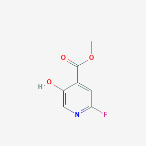 Methyl 2-fluoro-5-hydroxyisonicotinate chemical structure (CAS 1256792-27-4)