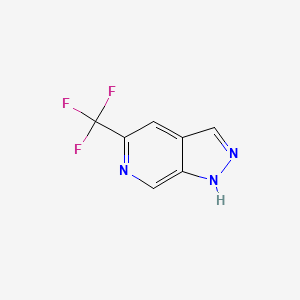 5-(Trifluoromethyl)-1H-pyrazolo[3,4-c]pyridine chemical structure (CAS 1256793-68-6)