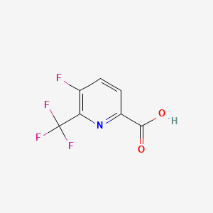 5-Fluoro-6-(trifluoromethyl)pyridine-2-carboxylic acid chemical structure (CAS 1256802-73-9)