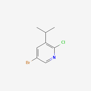 5-Bromo-2-chloro-3-isopropylpyridine chemical structure (CAS 1256804-33-7)