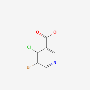 Methyl 5-bromo-4-chloronicotinate chemical structure (CAS 1256808-62-4)