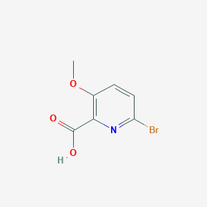 6-Bromo-3-methoxypicolinic acid chemical structure (CAS 1256810-26-0)