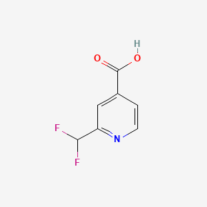 2-(Difluoromethyl)isonicotinic acid chemical structure (CAS 1256818-14-0)