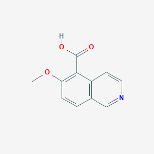 6-Methoxyisoquinoline-5-carboxylic acid chemical structure (CAS 1256818-56-0)