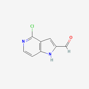 4-Chloro-1H-pyrrolo[3,2-c]pyridine-2-carbaldehyde chemical structure (CAS 1256818-78-6)