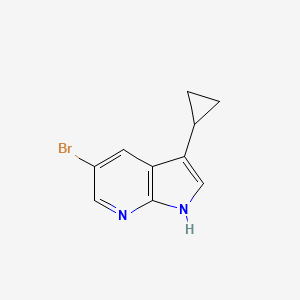 5-Bromo-3-cyclopropyl-1H-pyrrolo[2,3-b]pyridine chemical structure (CAS 1256818-80-0)