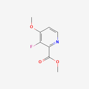 Methyl 3-fluoro-4-methoxypyridine-2-carboxylate chemical structure (CAS 1256819-36-9)