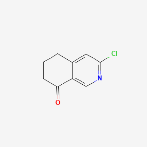 3-Chloro-5,6,7,8-tetrahydroisoquinolin-8-one chemical structure (CAS 1256821-77-8)