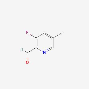 3-Fluoro-5-methylpicolinaldehyde chemical structure (CAS 1256822-25-9)