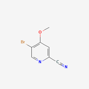 5-Bromo-4-methoxypicolinonitrile chemical structure (CAS 1256823-07-0)