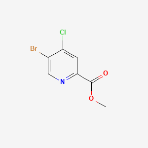 Methyl 5-bromo-4-chloropicolinate chemical structure (CAS 1256823-57-0)