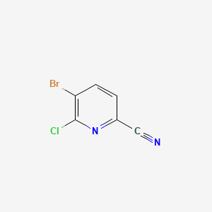 5-Bromo-6-chloropicolinonitrile chemical structure (CAS 1256823-65-0)