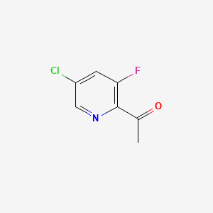 1-(5-Chloro-3-fluoropyridin-2-yl)ethanone chemical structure (CAS 1256824-17-5)