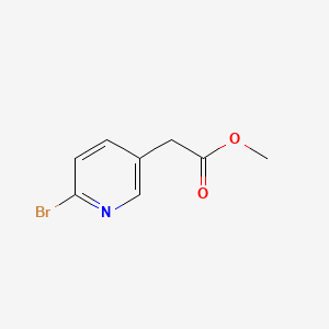 Methyl 2-(6-bromopyridin-3-yl)acetate chemical structure (CAS 1256824-78-8)