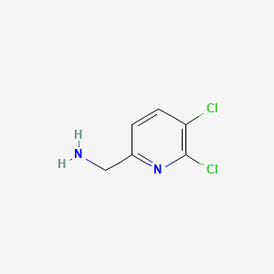(5,6-Dichloropyridin-2-yl)methanamine chemical structure (CAS 1256825-30-5)